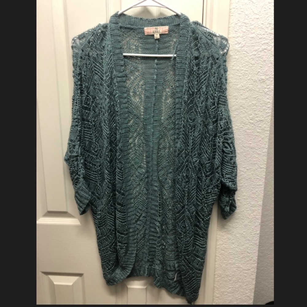 Teal sweater/cardigan